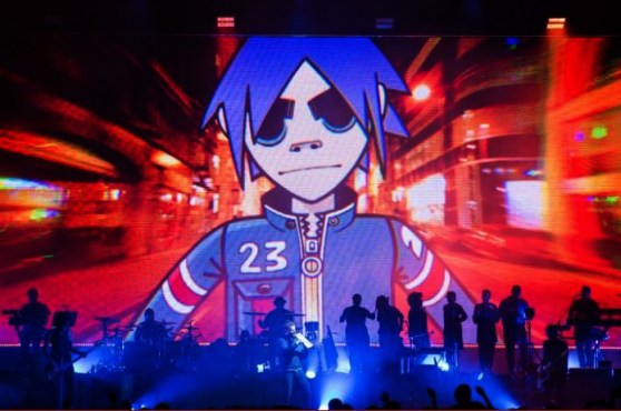 Beim-Konzert-in-der-Max-Schmeling-Halle-wurde-die-Band-aus-vier-Comicfiguren-ins-Live-Format-uebertragen